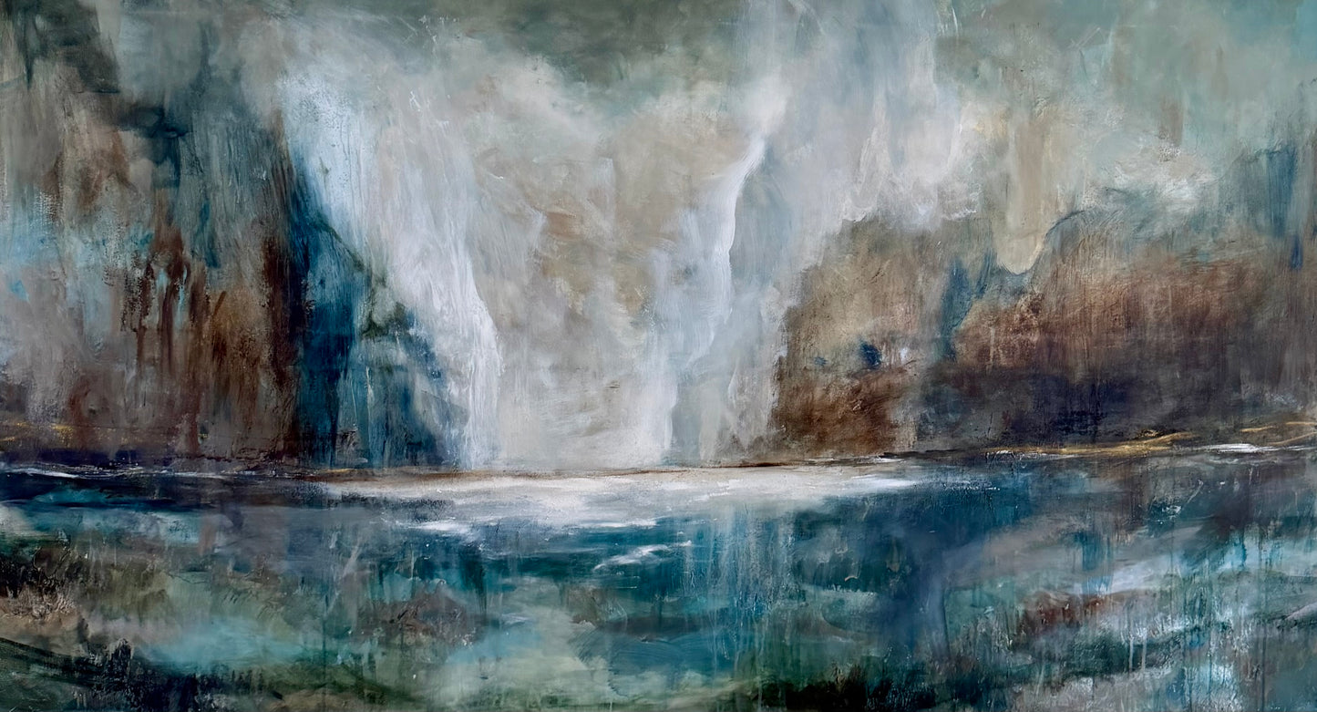 Quiet Between Sea and Sky (inklusiv ramme i mørk eg)