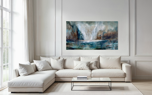 Quiet Between Sea and Sky (inklusiv ramme i mørk eg)